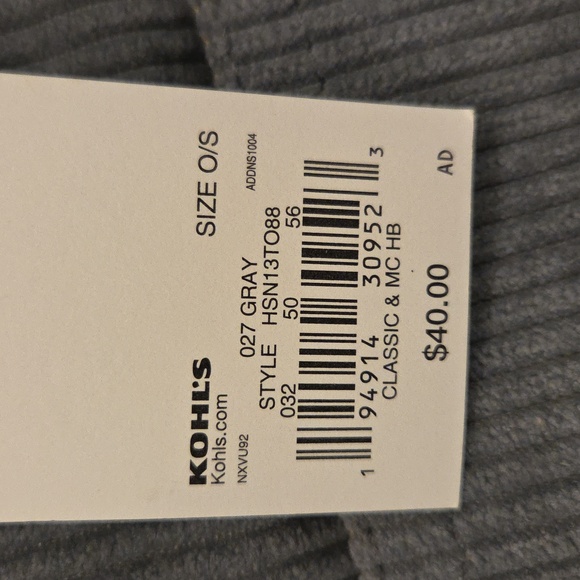 Sonoma Blue Corduroy Tote Bag with Tan Straps. New with Tags. - Picture 3 of 9